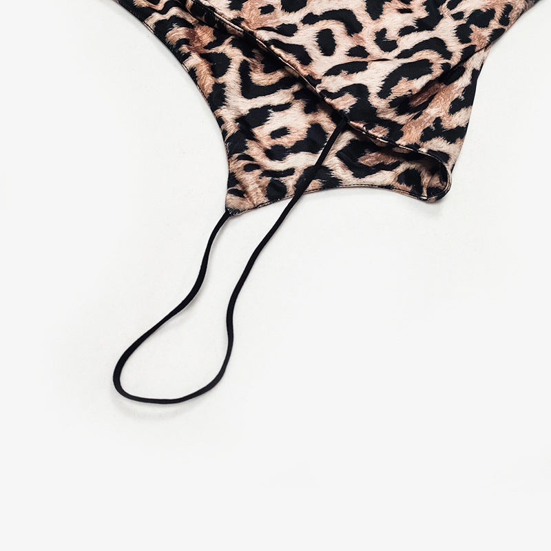Kjole med leopardmønster