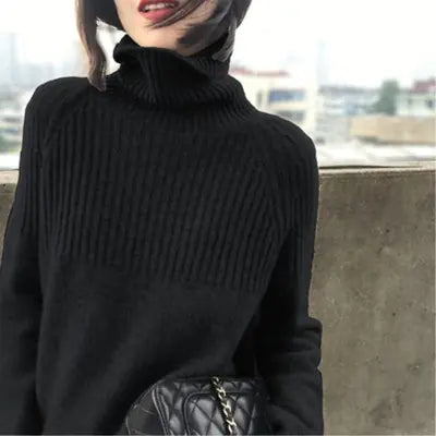 Cashmere Sweater, Long Sleeve Turtleneck for Fall/Winter