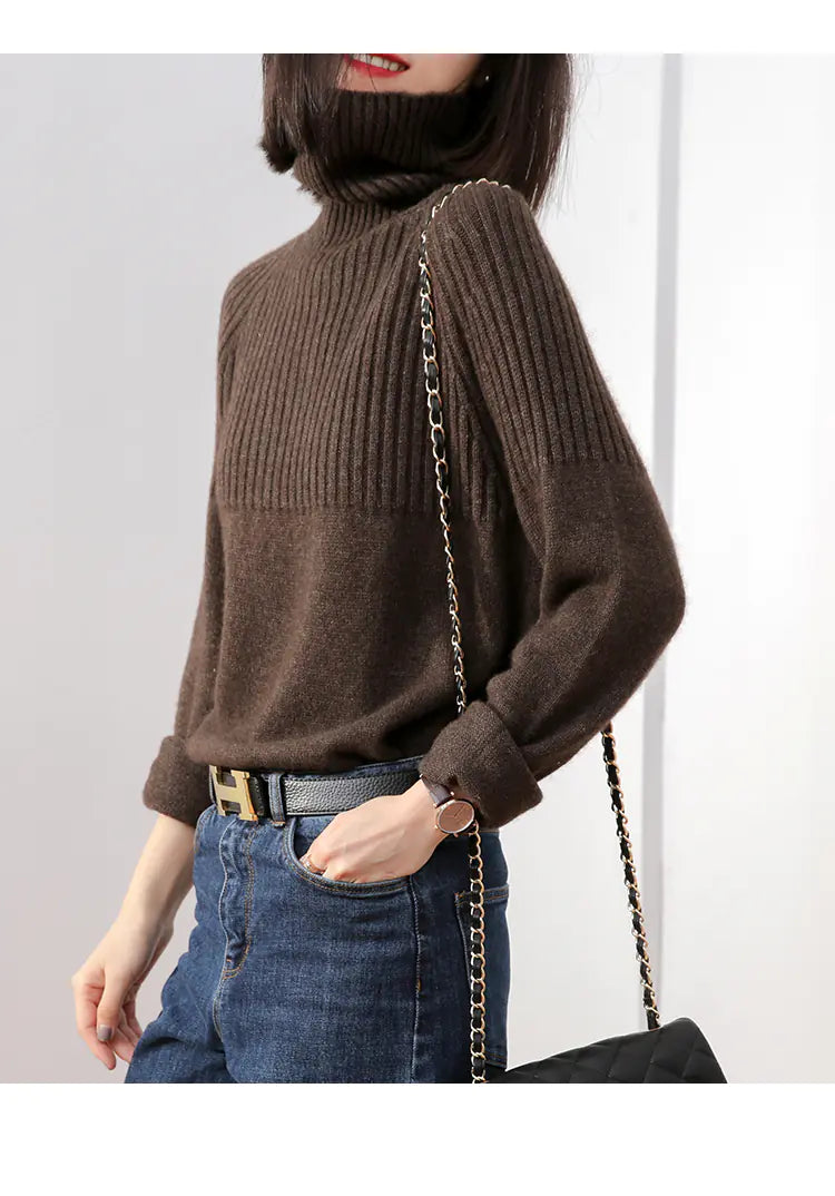 Cashmere Sweater, Long Sleeve Turtleneck for Fall/Winter