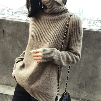 Cashmere Sweater, Long Sleeve Turtleneck for Fall/Winter