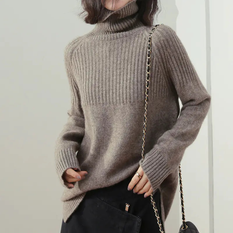 Cashmere Sweater, Long Sleeve Turtleneck for Fall/Winter